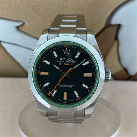 dove si trova referenza su cassa rolex 116400|Rolex Milgauss 40MM IN ACCIAIO VETRO VERDE REF..